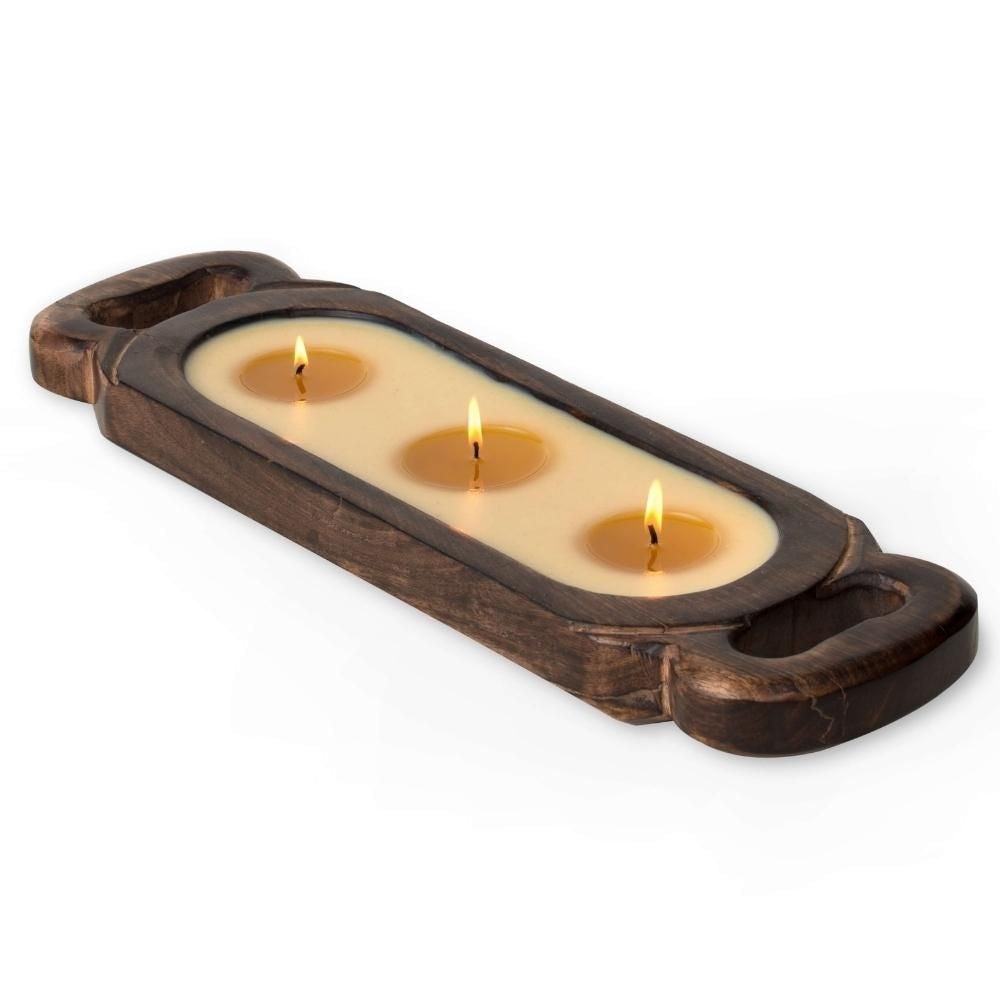 Himalayan Red Currant Wood Candle Tray - GRACEiousliving.com