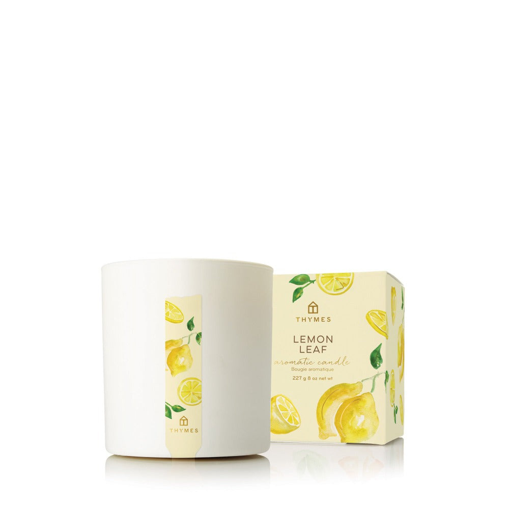 Thymes Lemon Leaf Poured Candle - GRACEiousliving.com