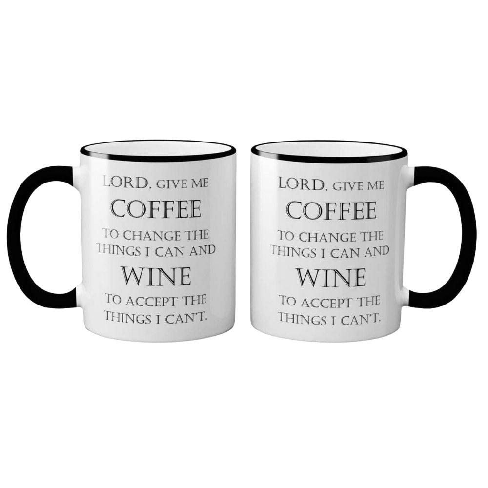 Lord Give Me Coffee to Change the Things Mug - GRACEiousliving.com