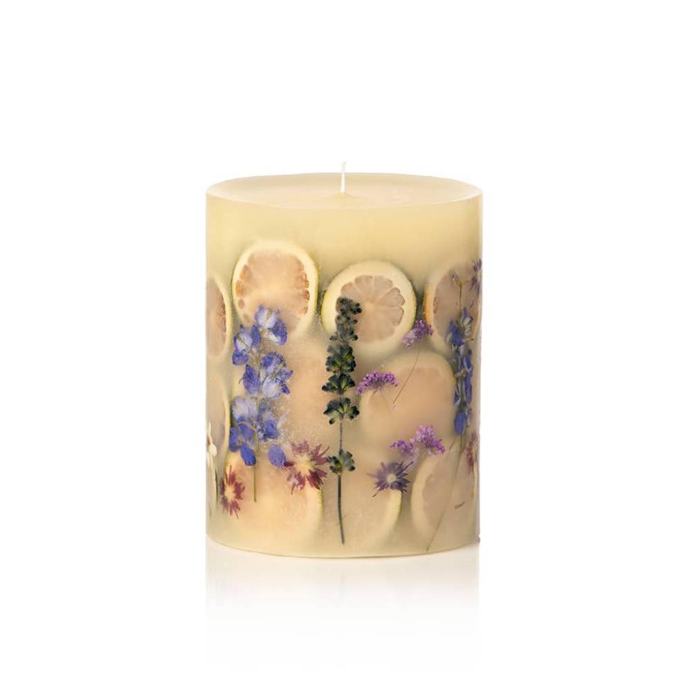 Rosy Rings - Roman Lavender Small Round Botanical Candle - GRACEiousliving.com