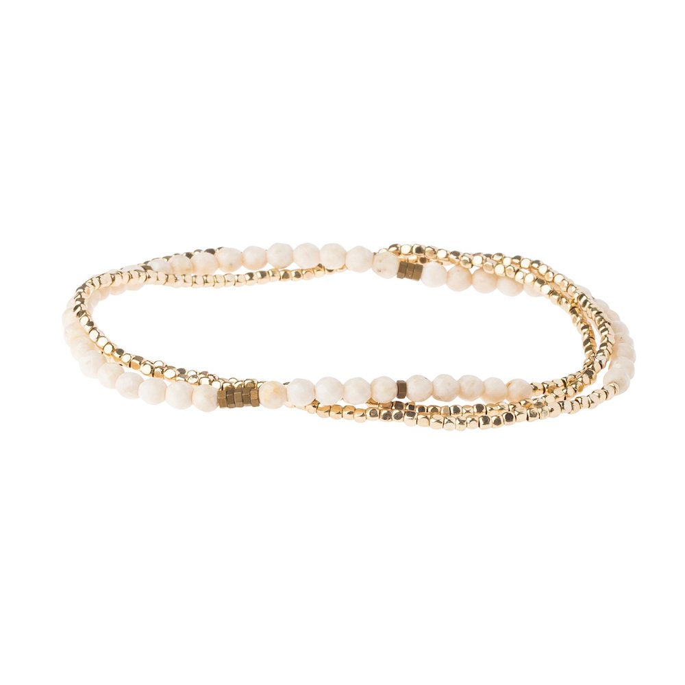 Scout Curated Wears® Delicate Stone Wrap - White Fossil - Stone of Nurturing - GRACEiousliving.com