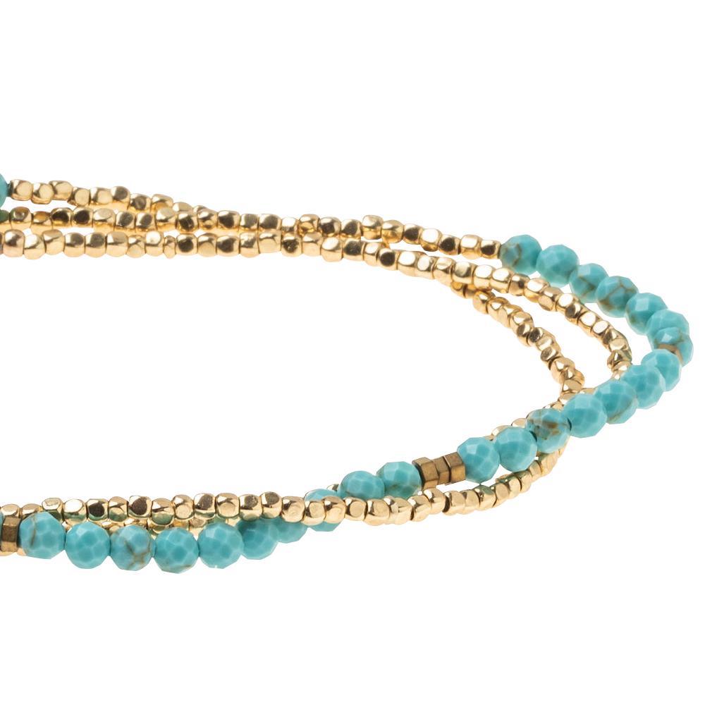 Scout Curated Wears® Delicate Stone Wrap - Turquoise/Gold - Stone of the Sky - GRACEiousliving.com