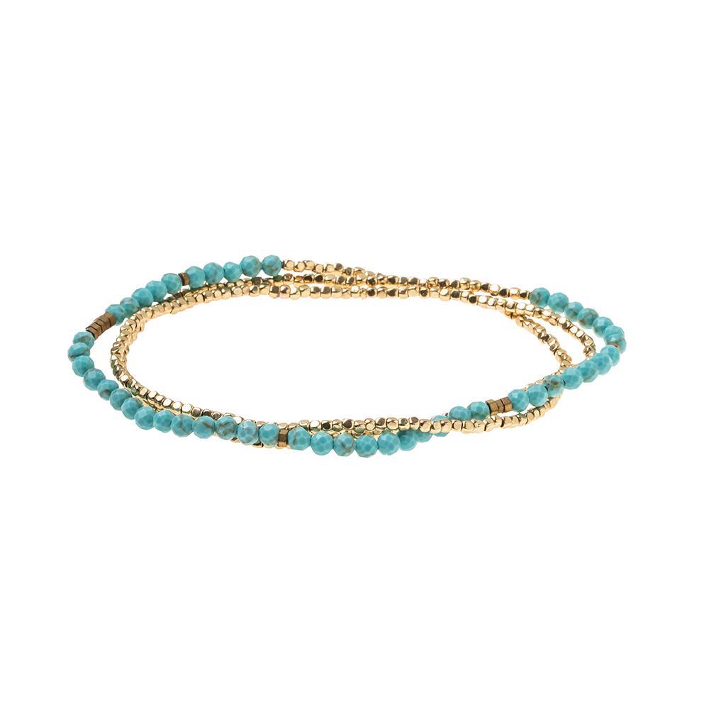 Scout Curated Wears® Delicate Stone Wrap - Turquoise/Gold - Stone of the Sky - GRACEiousliving.com