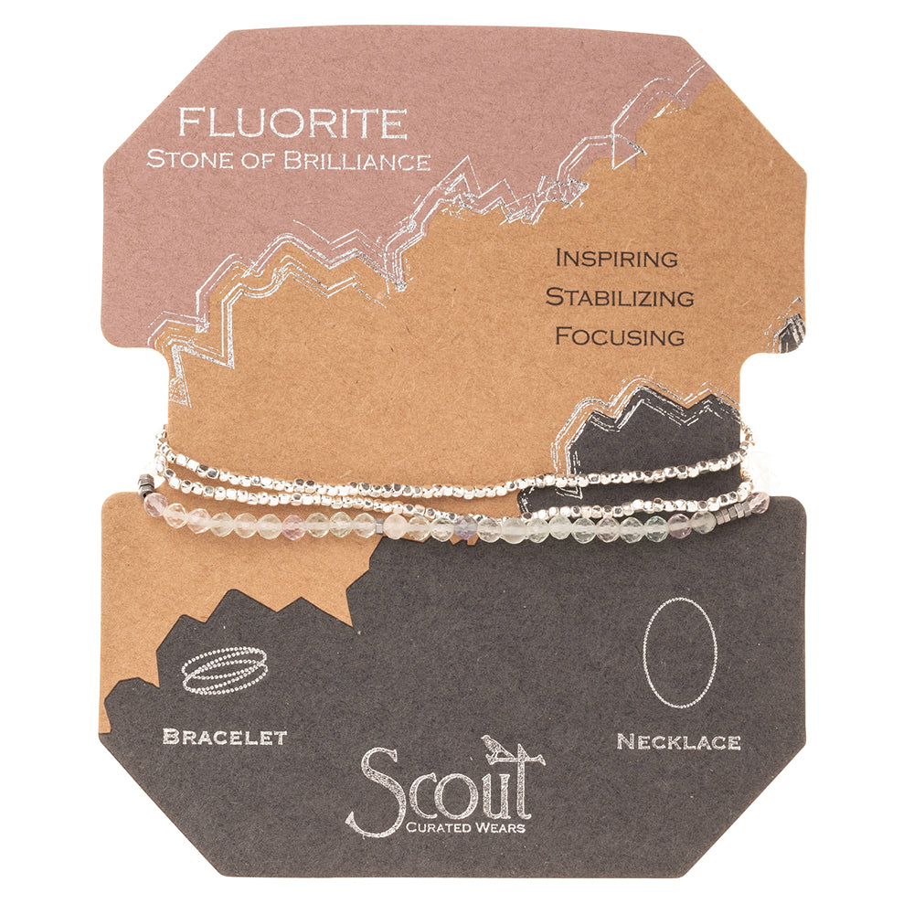 Scout Curated Wears® Delicate Stone Wrap - Fluorite - Stone of Brilliance - GRACEiousliving.com