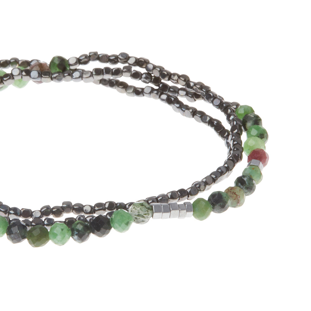 Scout Curated Wears® Delicate Stone Wrap - Ruby Zoisite - Stone of Connection - GRACEiousliving.com