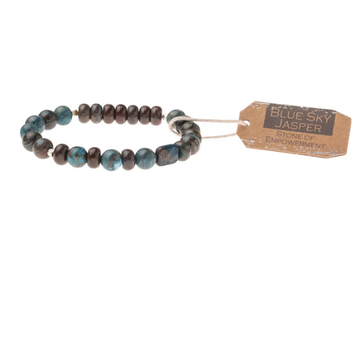 Scout Blue Sky Jasper Stone Bracelet - Stone of Empowerment - GRACEiousliving.com