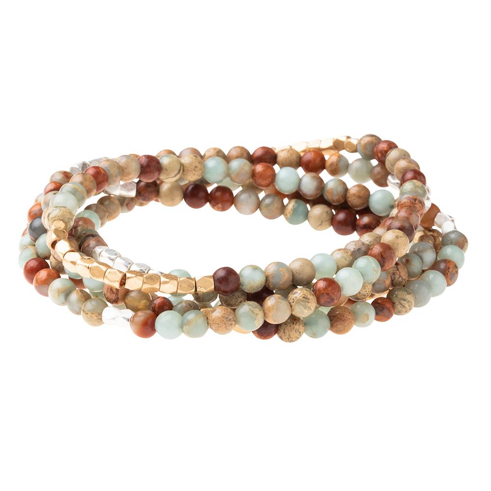 Aqua Terra - Stone of Peace Wrap Bracelet or Necklace - GRACEiousliving.com