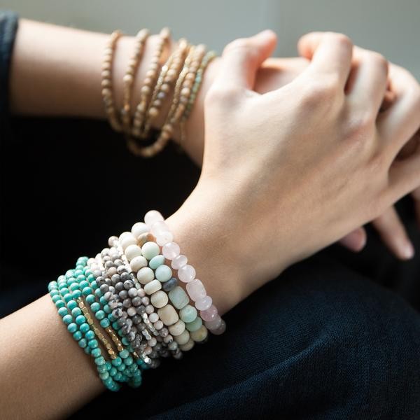 Scout® Rose Quartz Stone Bracelet - Stone of Heart - GRACEiousliving.com