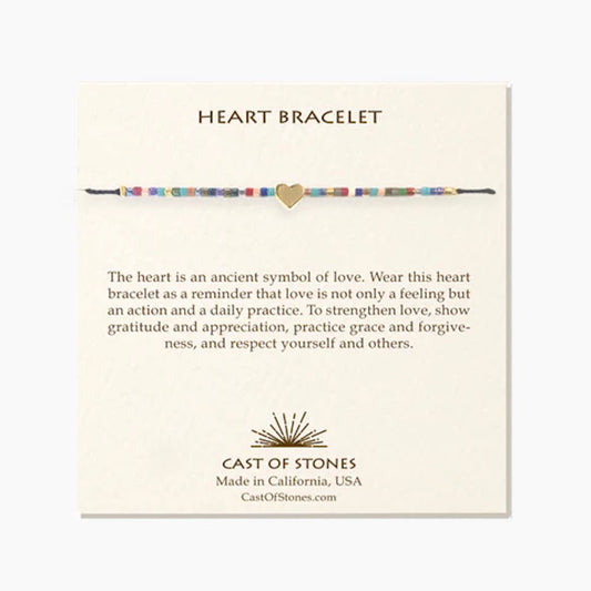 Cast of Stones Multi-Color Heart Bracelet