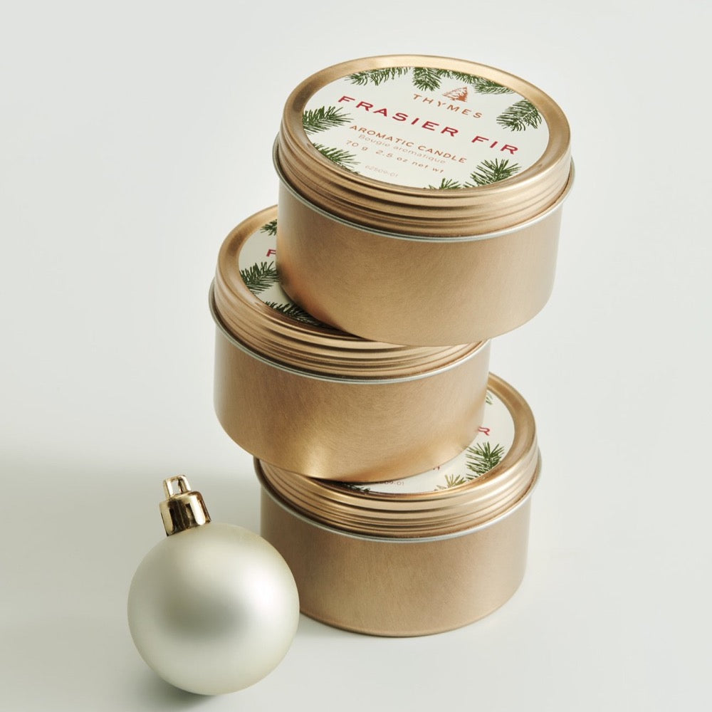 Frasier Fir by Thymes® Travel Tin Candle - GRACEiousliving.com
