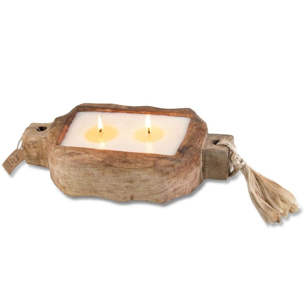 Himalayan® Wild Fig Driftwood Small Tray Candle - GRACEiousliving.com