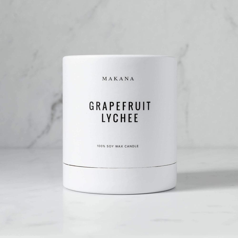 Makana Grapefruit Lychee - Classic Candle 10 oz - GRACEiousliving.com