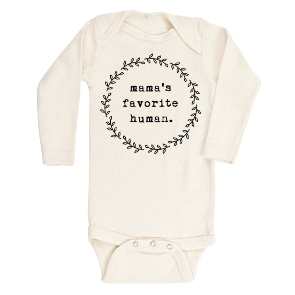 Mamas Favorite Human Long Sleeve Bodysuit by Tenth & Pine - GRACEiousliving.com