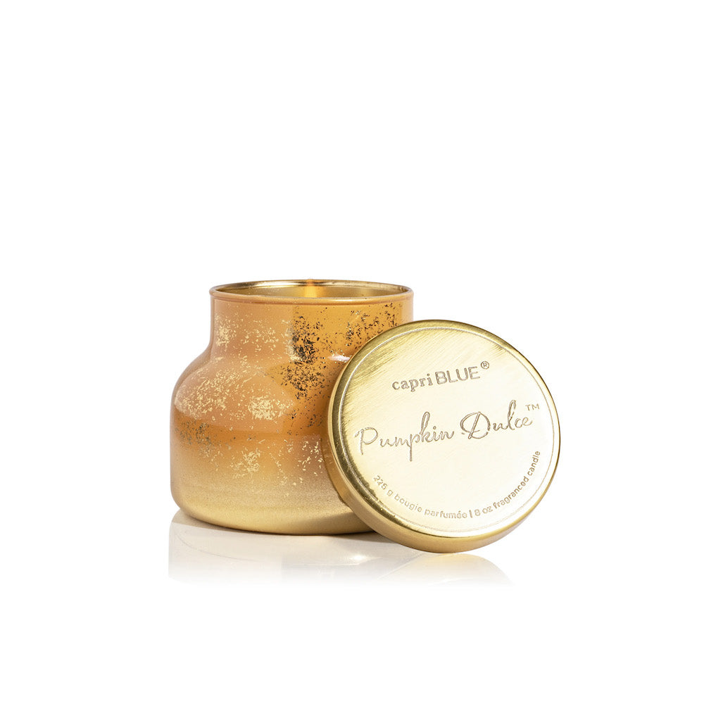 Capri Blue® Pumpkin Dulce Glimmer Signature Petite 8 oz. Jar Candle - GRACEiousliving.com