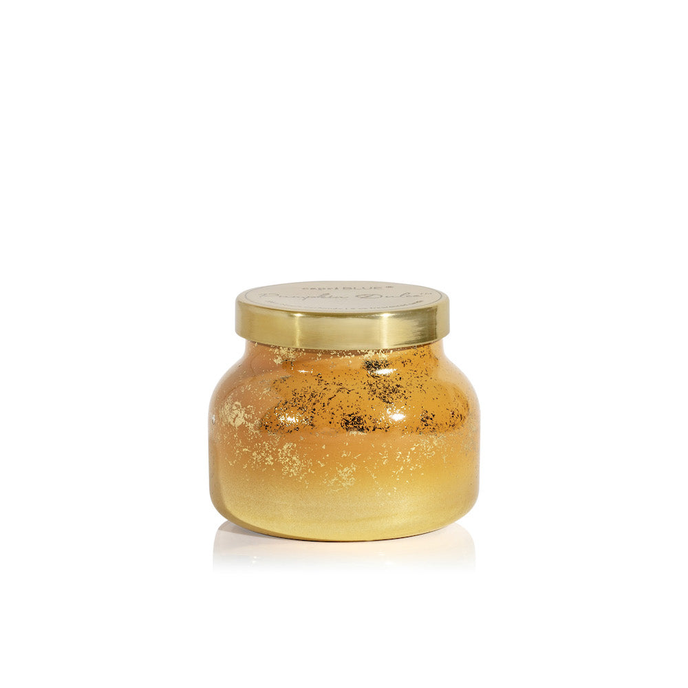 Capri Blue® Pumpkin Dulce Glimmer Signature Petite 8 oz. Jar Candle - GRACEiousliving.com