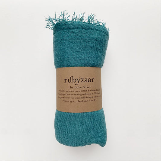 Rubyzaar - Boho Scarf - Turquoise - GRACEiousliving.com