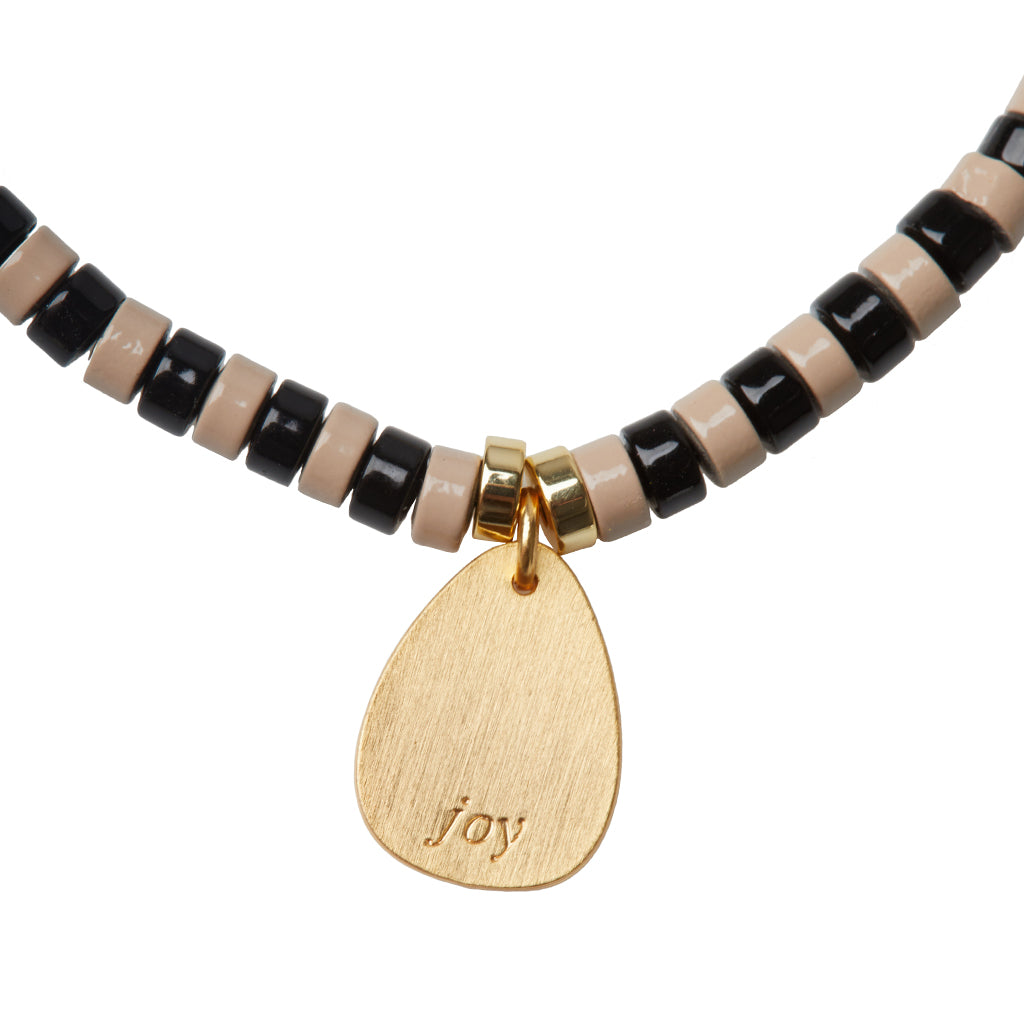 Scout Dalmation Jasper Charm Bracelet close-up of metal charm reverse side