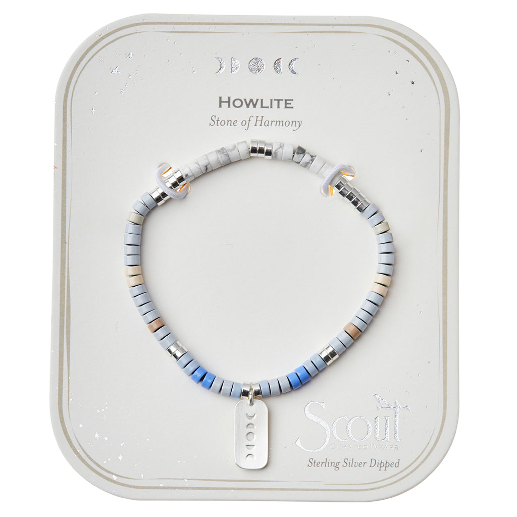 Scout Howlite Charm Bracelet displayed on Stone of Harmony story card