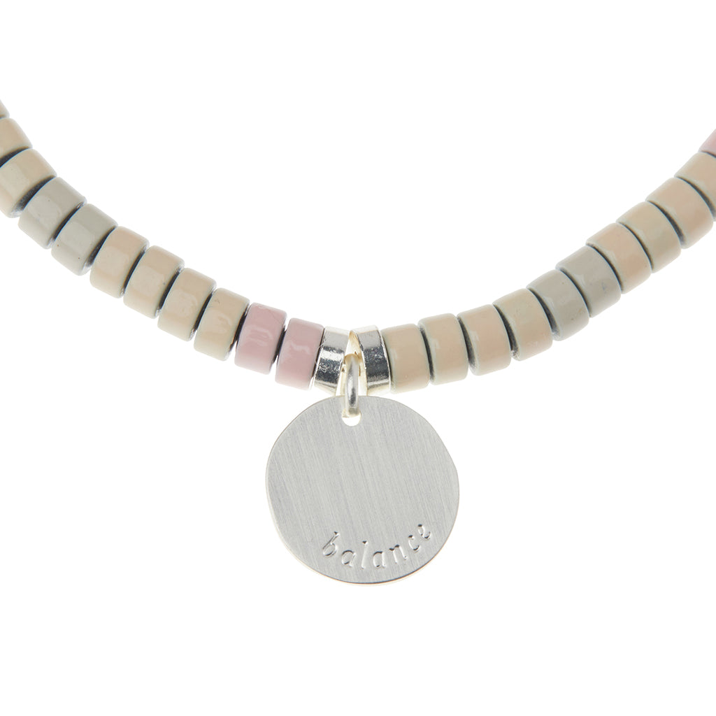 Scout Moonstone Charm Bracelet close-up of metal charm reverse side