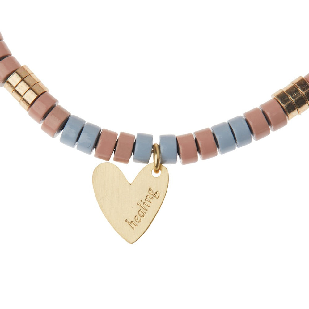 Scout Rhodonite Charm Bracelet close-up of metal charm reverse side