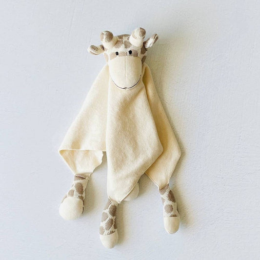 Viverano Organics - Organic Baby Lovey Security Blanket Cuddle Cloth  - Giraffe